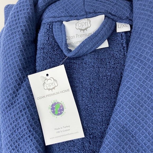 Ozan Premium Home 100% Cotton Majesty Unisex Bath Robe Size: L/XL - Picture 6 of 9